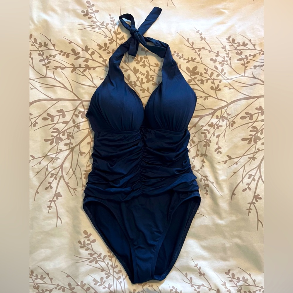 La Blanca Navy One Piece Swimsuit
